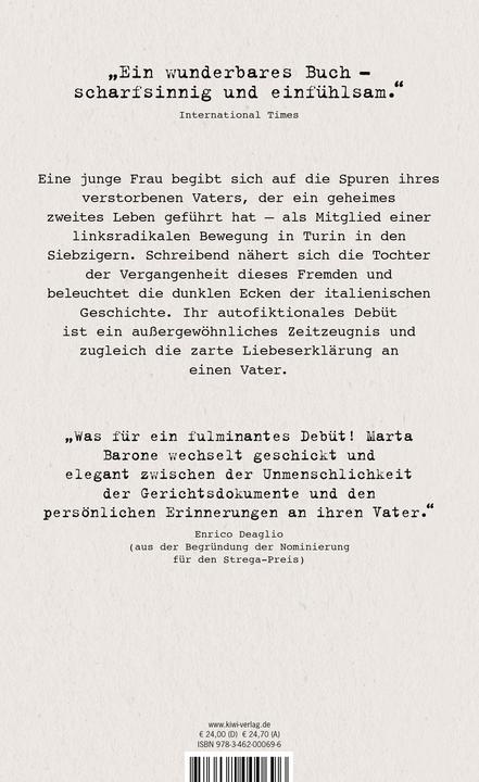 Valeurs nutritives et ingrédients Als mein Vater in den Strassen von Turin verschwand (Allemand, Marta Barone, Jan Schönherr, 2024)