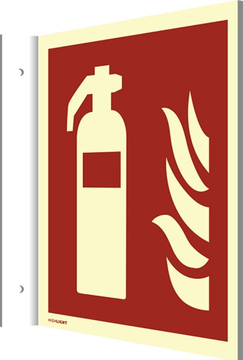 Moravia Fire Protection Sign Fire Extinguisher Flag Sign Aluminium, 200x200 mm