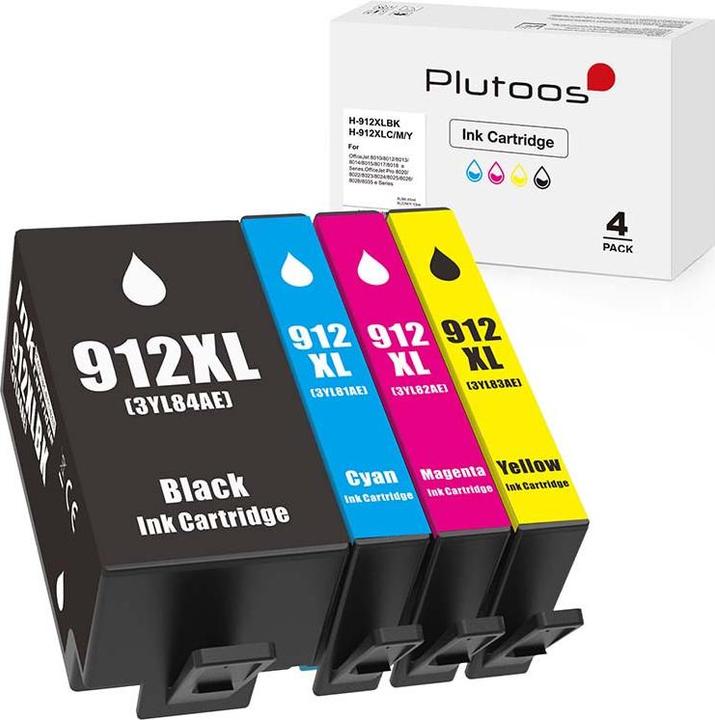 Image du produit Plutoos HP 912XXL HP 912XL Cartouches XXL compatibles (M, C, CF, Y)