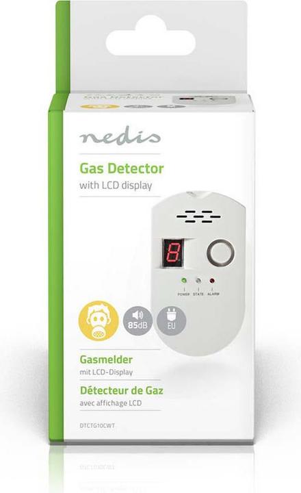 Actual product image Nedis Gas alarm | Mains power supply | Sensor service life: 10 years | EN-compliant: EN 50194-1:2009 / E