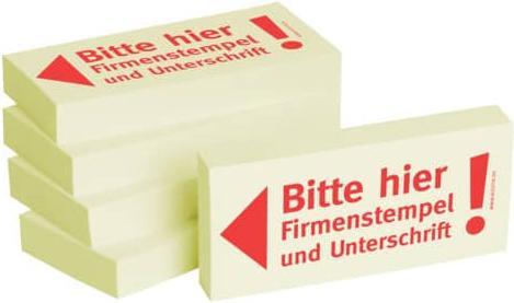 Bizstix Note 'Company Stamp' 75x35mm