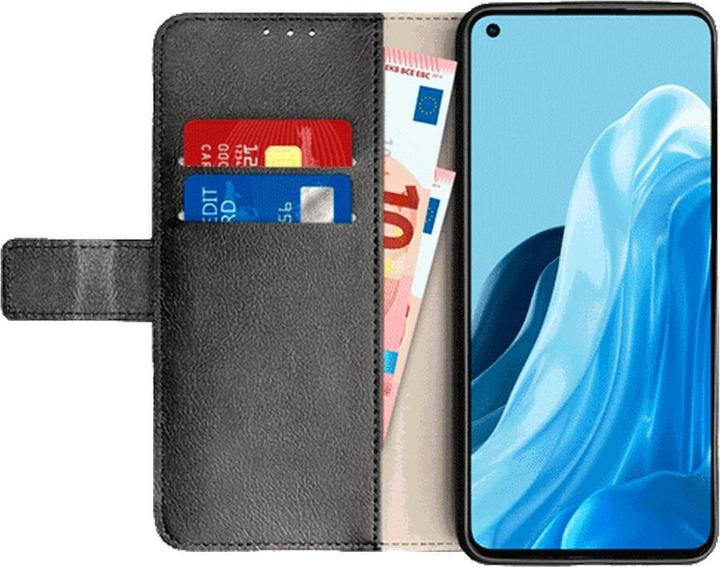 Actual product image Just in Case Pu-Leather Book Cover Black OPPO Reno7 (Oppo Reno 7)