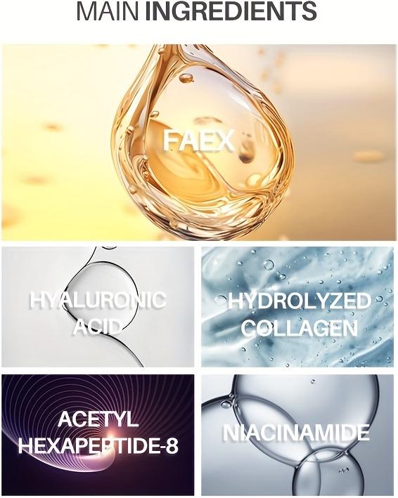 PhoneLook 4er-Pack Bio-Kollagen Feuchtigkeitsmasken mit Hyaluronsäure und Niacinamid für alle Hauttypen (100 ml)