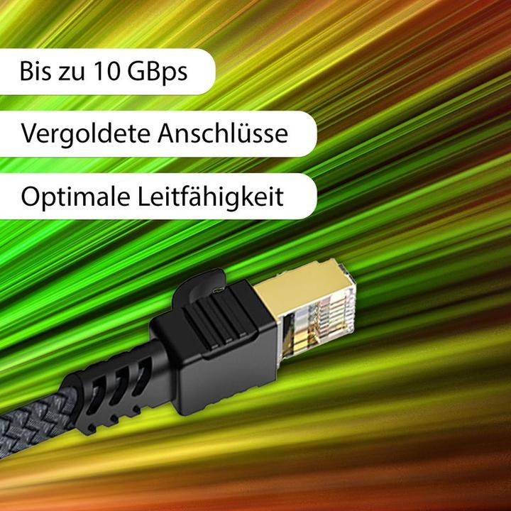 Image du produit Hermex 5m de câble réseau Câble plat Ethernet LAN RJ45 Cat. 7 plat (UTP, CAT7, 5 m)