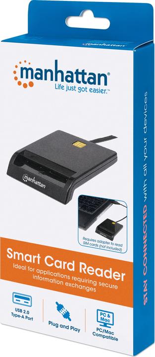 Productafbeelding Manhattan USB-A aansluiting, chipkaartlezer, extern (USB 2.0)