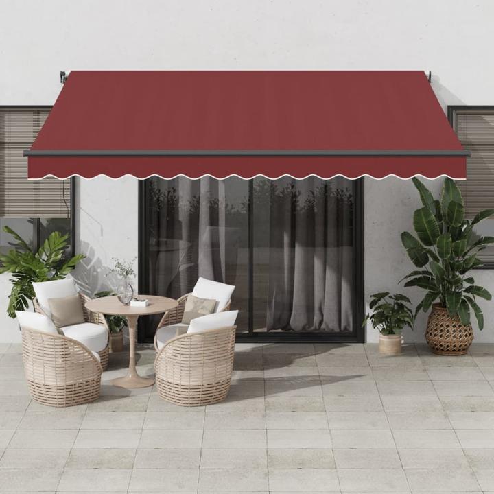 Immagine prodotto VidaXL Markise Automatisch Gelenkarmmarkise Sonnenmarkise Balkonmarkise Weinrot (4 m)