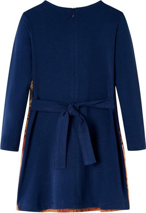 Produktbild VidaXL Kinderkleid mit Langen Ärmeln Marineblau 104,Material der (104)