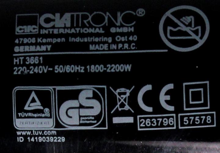 Actual product image Clatronic Ht 3661