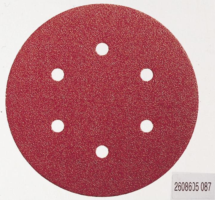 Actual product image Bosch Professional Zubehör Sanding sheet C430, 150 mm, 60, 120, 240, 6 holes, Velcro, pack of 6 (60, 120, 240)