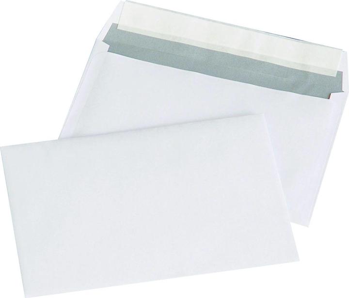 Produktbild Office Products Büroartikelverpackungen mit Silikonband, HK, C6, 114x162mm, 80 g/qm, 1000 Stk., weiss (114 x 162 mm, 1000 x)