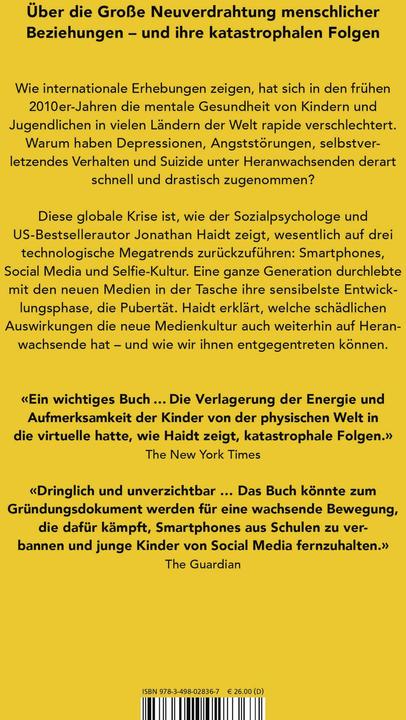 Immagine prodotto Generation Angst (Tedesco, Jonathan Haidt, 2024)