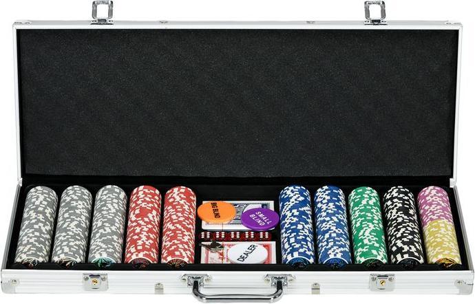 Actual product image Swisshandel24 Poker case set, 500 poker chips 11.5 grams, poker set with lock, 2 poker decks, 5 dice, 1 dealer B