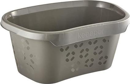 Actual product image keeeper Laundry tub "tilda eco", width: 575 mm, grey Colour: eco-grey, made of 100% recycled plastic