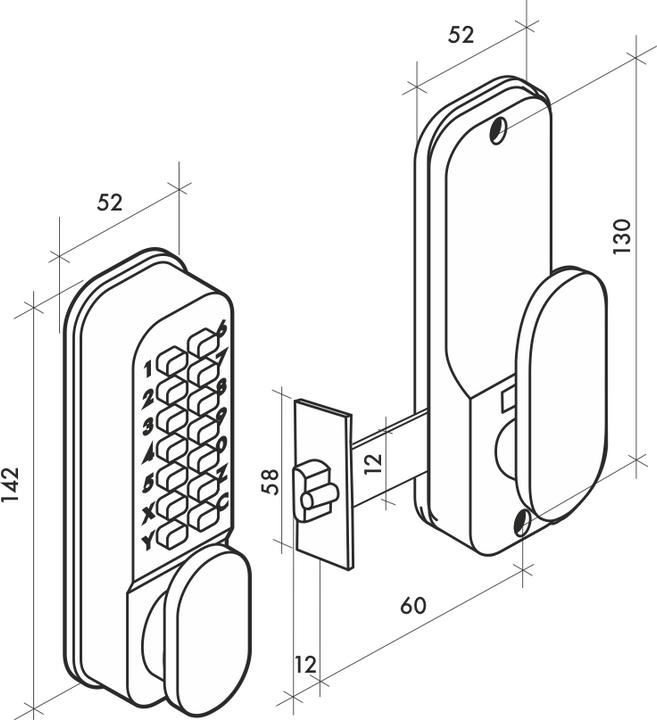 Produktbild Thirard Sicherheitszahlenschloss (Elektronische Zahlenkombination)