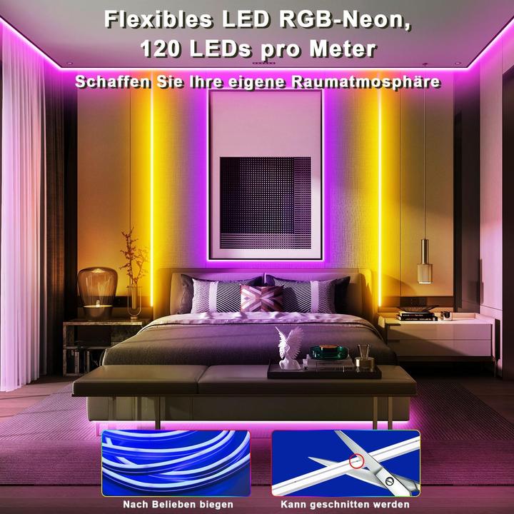 Actual product image LS Neon LED Strip Set Smart 10m (RGB, 1000 cm, Outdoor, Indoor)