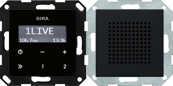 Produktbild Gira UP-Radio RDS Lautsprecher System 55 Schwarz m (UKW, Radio Frequency (RF))