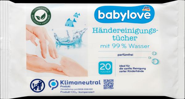 Produktbild dm babylove Händereinigungstücher (20 Stück)