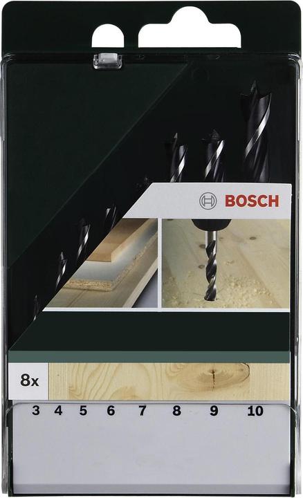 Image du produit Bosch Zubehör Jeu de forets à bois HSS (3 mm, 4 mm, 5 mm, 6 mm, 7 mm, 8 mm, 9 mm, 10 mm)