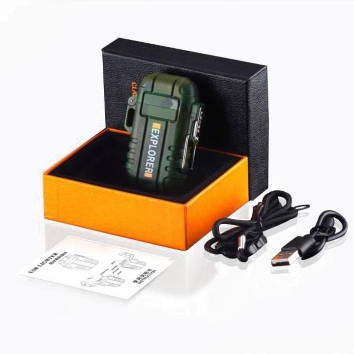 Image du produit Swissdetector Briquet électrique à double arc - rechargeable USB - étanche - Orange