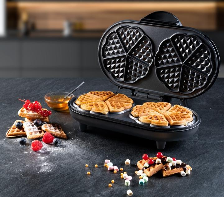 Actual product image Bestron Double waffle maker, black