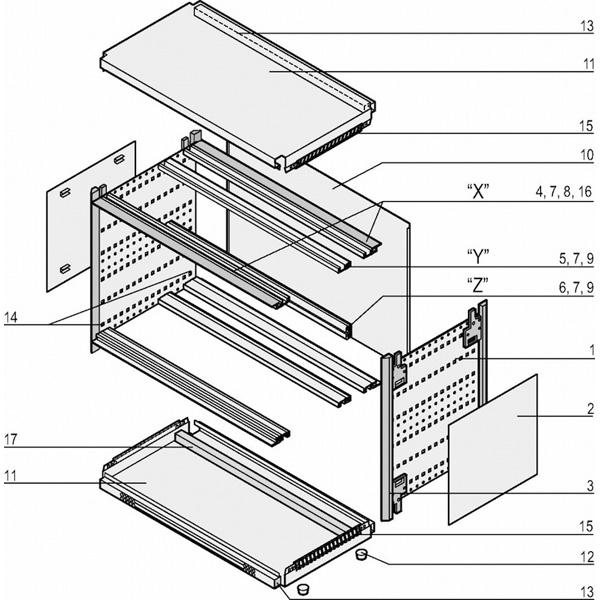 Produktbild Schroff ratiopacPRO air Komplettgehäuse - RAT.PRO AIR 6/7HE 84TE 435T (84 HE, 19 Zoll Rack)