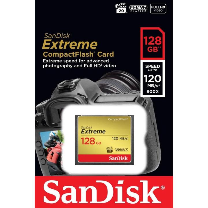 Actual product image SanDisk Extreme Compact Flash, 800x (128 GB, CF)