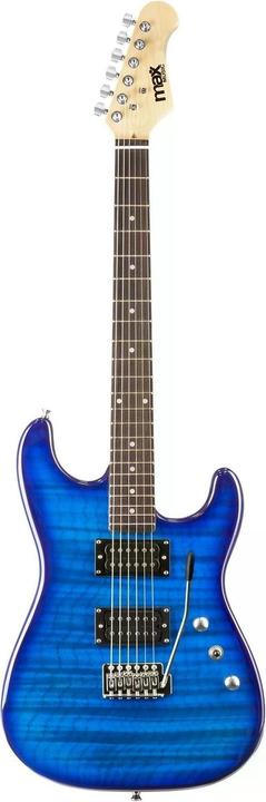 Actual product image Max Electric Guitar GigKit Quilted Style Blue (Electric guitar, Wood)
