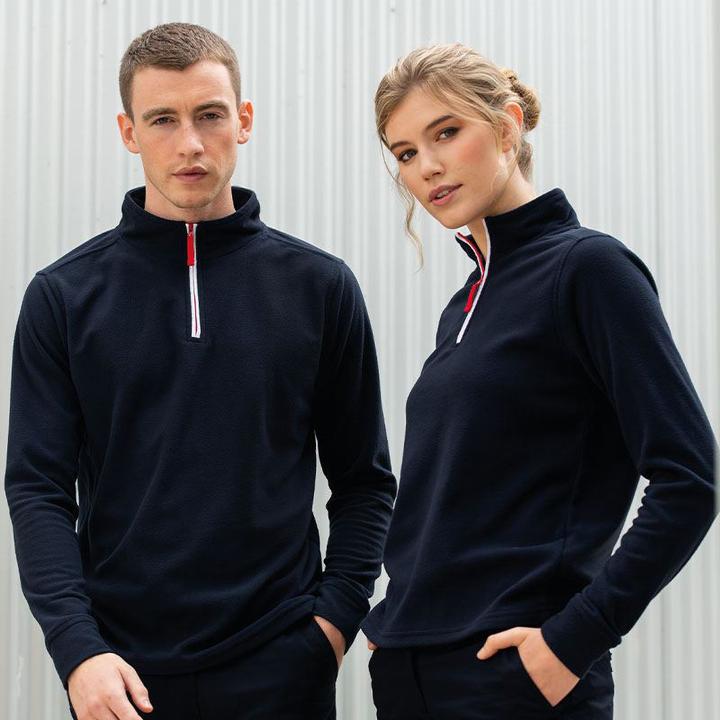 Actual product image Finden & Hales Fleece top with zip at the collar long sleeves (XS)