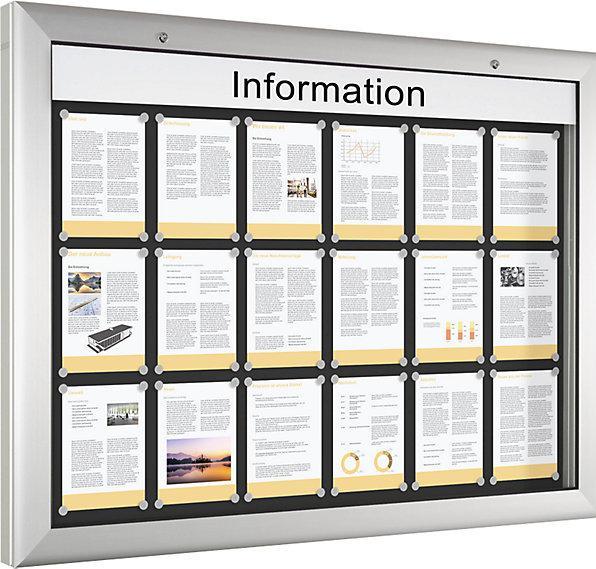 Actual product image kaiserkraft Display case for indoor and outdoor use (Magnet board, 138 x 102.5 cm)