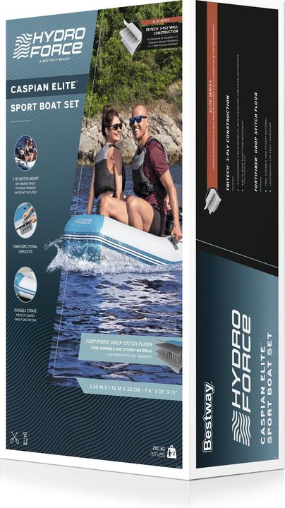 Produktbild Bestway Hydro-Force Sportboot-Set Caspian 230 x 130 x 30 cm (230 cm, 2 Pers.)