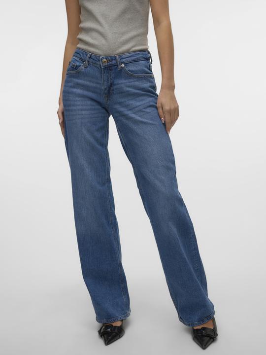 Actual product image Vero Moda VMVANESSA Niedrige Taille Weiter Beinschnitt Jeans Hose mit weitem Beinschnitt (25)