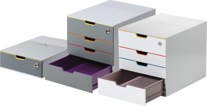 Actual product image Durable Drawer unit Varicolor C4 760127 grey/yellow 280x95x356mm (C4)
