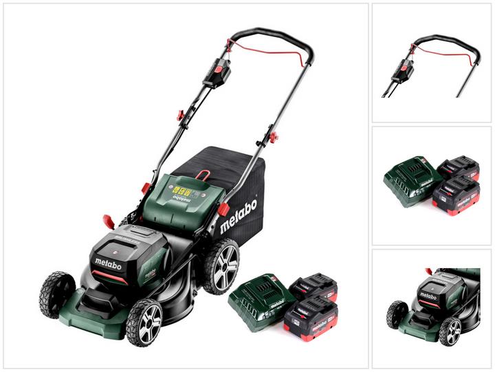 Productafbeelding Metabo RM 36-18 LTX BL 46 Accu Grasmaaier 36 V ( 2x 18 V ) 46 cm Borstelloos + 2x Accu 5,5 Ah + Lader (Oplaadbare batterij)