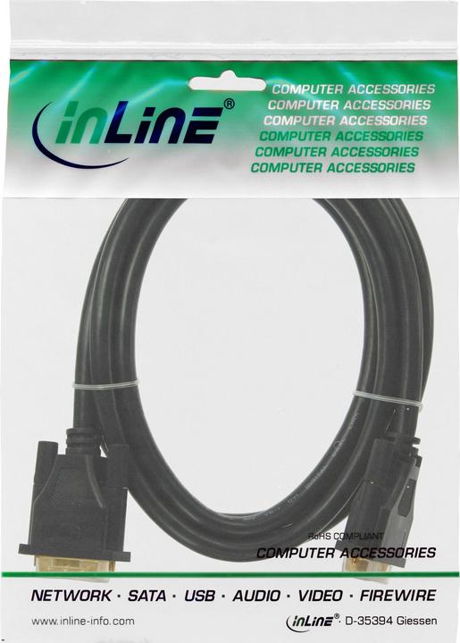 Image du produit InLine DVI-D - Câble DVI-D 20m noir (17778P) (20 m, DVI)
