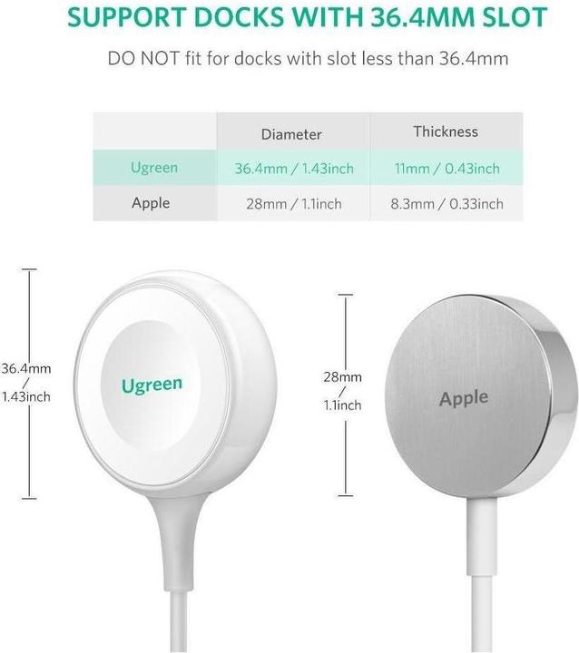 Productafbeelding Ugreen Draadloos opladen voor Apple Watch met USB-A (5 W)