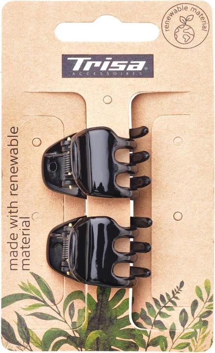 Produktbild Trisa Hair - ECO Klemme Schwarz 2.4cm (2 Stk.)