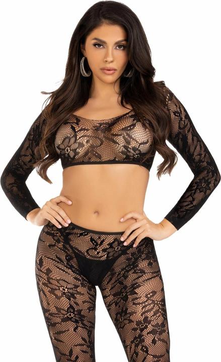Actual product image Leg Avenue Set Of Short Top And Tights (One size)