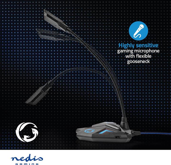 Actual product image Nedis Desktop Gaming Microphone GMICGU100BK