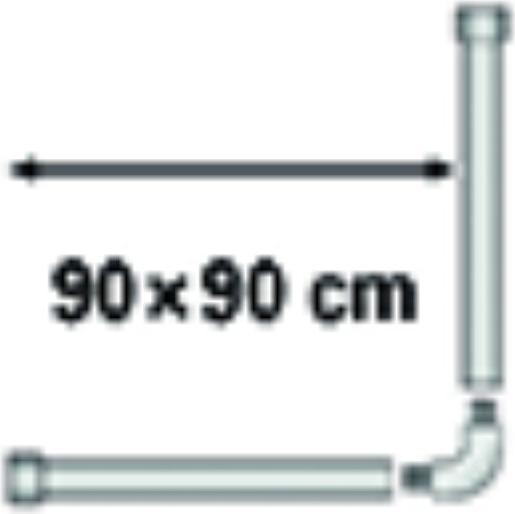 Produktbild Diaqua Duschvorhangschiene Special 90x90 cm
