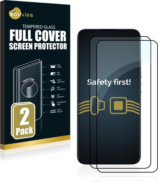 Immagine prodotto Savvies Protezione dello schermo in vetro blindato a schermo intero (2 Pezzo/i, Xiaomi 13)