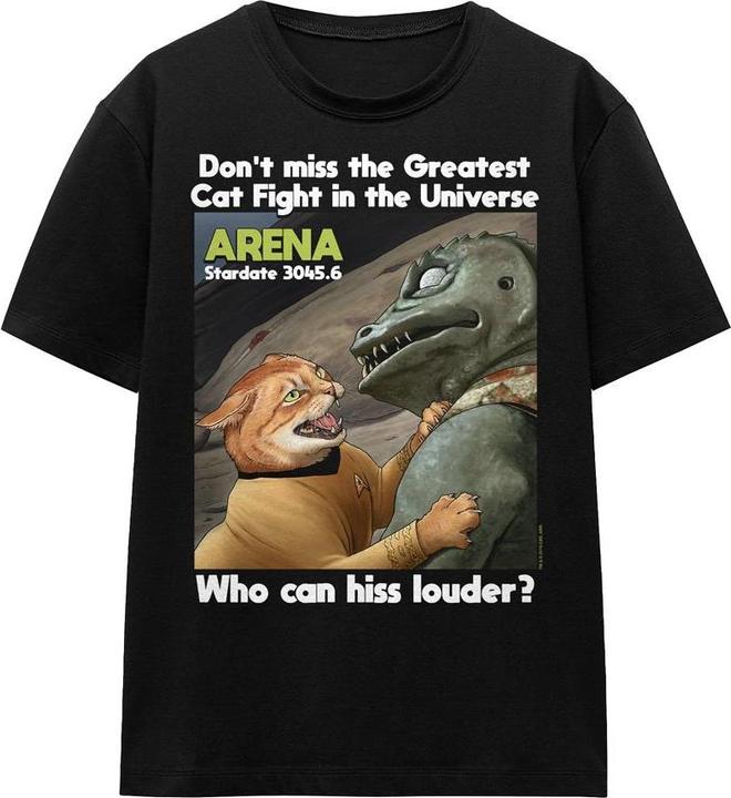 Actual product image Unisex Adult Cat Fight T-Shirt (XXL)