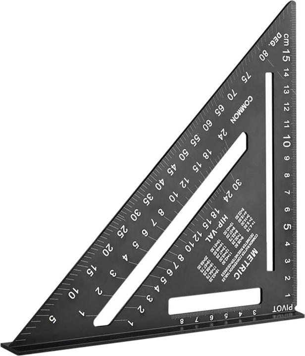Actual product image Stahlwerk Ruler set with multi-angle measuring ruler, triangular ruler, angle triangle (300 mm)