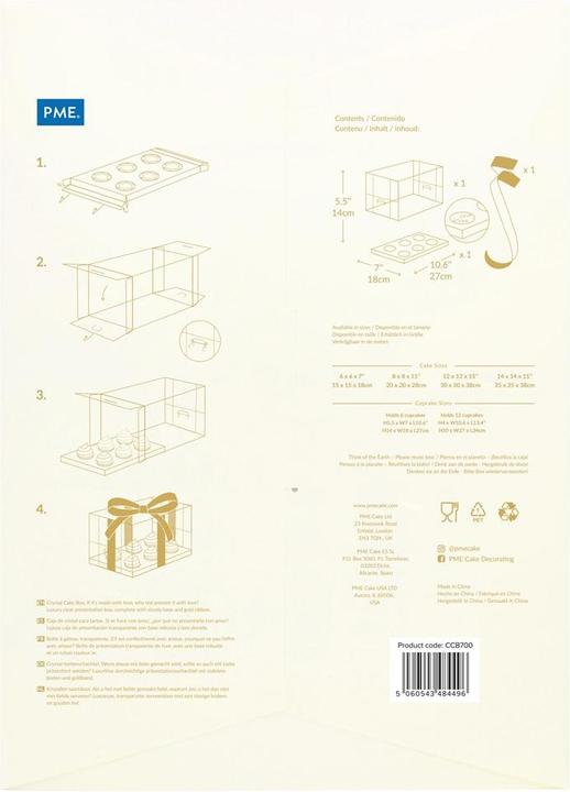 Image du produit PME Cakebutler 18 x 27 x 14 cm, Transparent