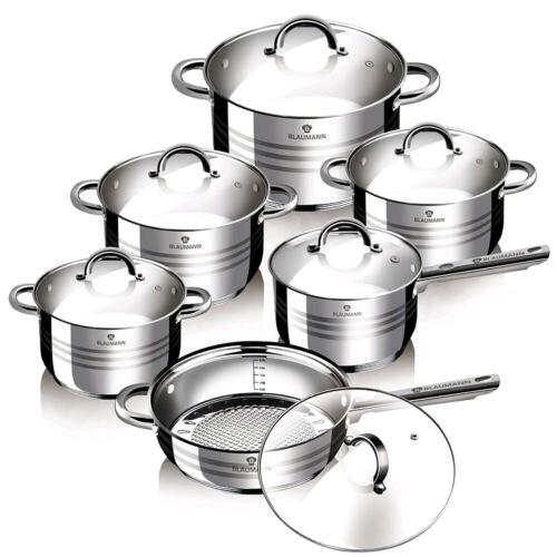 Actual product image Blaumann Gourmet (24 cm, Pan set + pot set, Stainless steel)