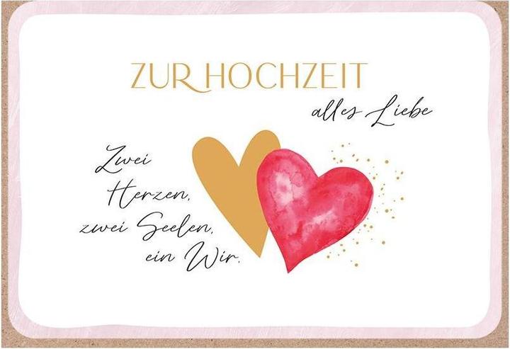 Actual product image ABC Wedding card Two hearts B6 (1 pcs.)