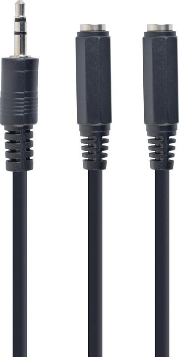 Produktbild Gembird CCA-415-0.1M Audio-Kabel 0,1 m 3.5mm 2 x 3.5mm Schwarz (0.10 m, 3.5mm Klinke (AUX))
