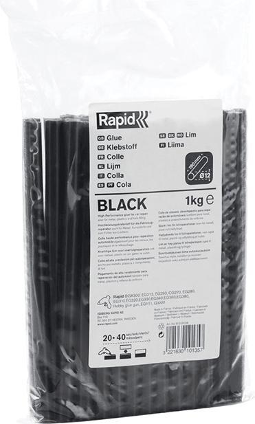 Rapid Schwarze Klebesticks Ø12x190mm 1,0 kg, Beutel
