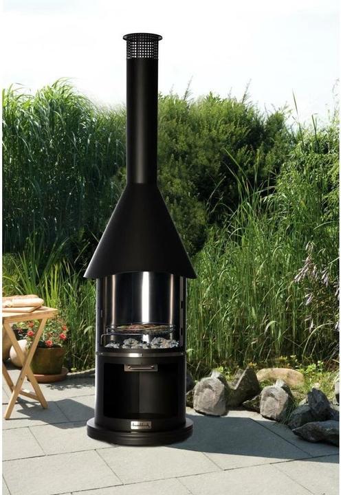 Immagine prodotto Buschbeck Caminetto in acciaio inox Auckland nero Ø 65 x 230 cm