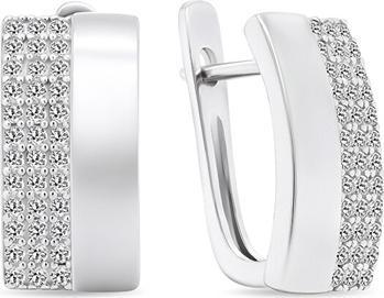 Image du produit Brilio Silver - Distinctive boucles d'oreilles en argent avec zircons EA567W