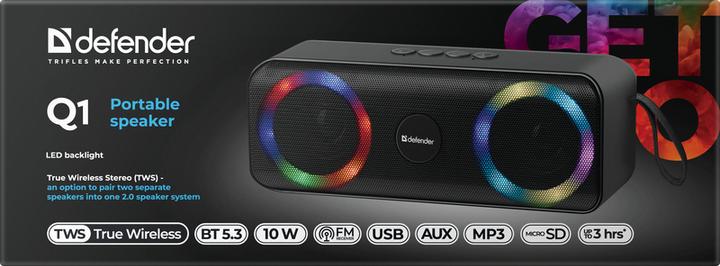 Image du produit Defender HAUT-PARLEUR BEATBOX 20 BLUETOOTH 20W LIGHT/BT/MIC/FM/USB/TF (5 h, Fonctionnement sur piles)